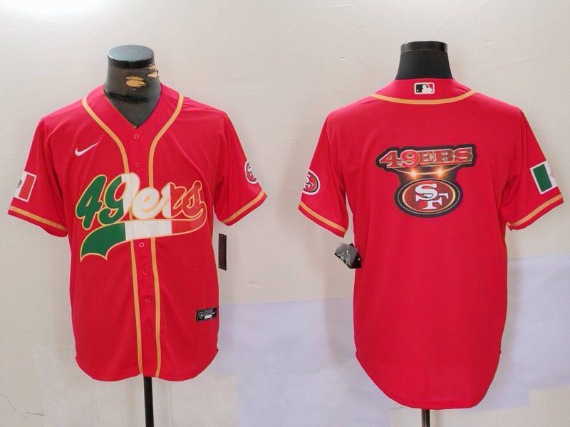Men San Francisco 49ers Blank Red Second generation Mexican Joint Name 2024 Nike Limited NFL Jersey style 9